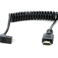 Atomos Video Monitors & Accessories>Right-Angle Micro to Full HDMI Coiled Cable 30cm-45cm