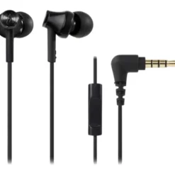 Audio Technica Headphones|Podcasting>Audio-Technica In-Ear Headphone with Microphone and Button Control for Smartphone - Black