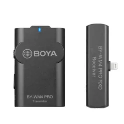 Boya Smartphone Audio|Wireless Audio>BY-WM4 Pro-K3, 2.4GHz Wireless Microphone Kit for iOS 1+1