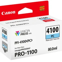 Canon Ink>PFI-4100 Photo Cyan Pigment Ink Tank - 80mL