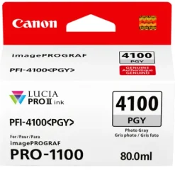 Canon Ink>PFI-4100 Photo Grey Pigment Ink Tank - 80mL