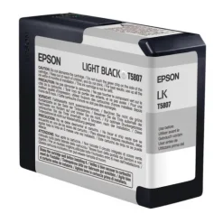 Epson Ink>UltraChrome K3 Ink Cartridge Light Black 80ml for 3880/3800 #T5807