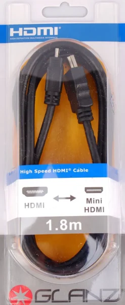Glanz Cables & Connectors>HDMI (A) to HDMI Mini (C) – 1.8 Metres