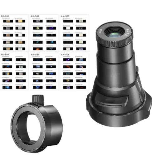 Godox Barndoors, Snoots & Grids>AK-R21 Projection Attachment Kit for Rectangle Flash Heads