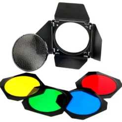 Godox Barndoors, Snoots & Grids>Barndoor with Grid & Colour Filter Set