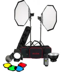 Godox Studio Lighting Kits>DP600III-V Pro Studio Flash with LED Modeling Lamp - 600Ws, 2-Light Kit