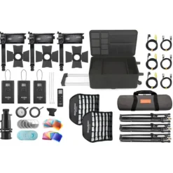 Godox Video & Led Lighting>S60 3 Head Focusing LED Light Kit
