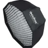 Godox Reflectors, Softboxes & Umbrellas>Umbrella Octa Softbox 80cm with Grid S-Type Mount