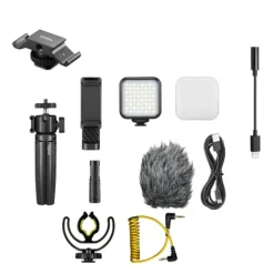 Godox Studio Lighting Kits>Vlogging Kit Inc S/Phone Clip & L/Bolt Cable