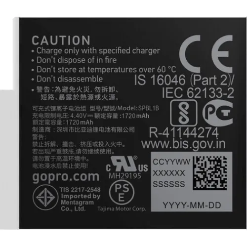 GoPro Camera Batteries>Enduro Rechargeable Li-Ion Battery for HERO11/10/9 Black