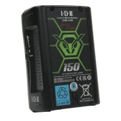 IDX V-Mount Batteries>CUE-J150 143Wh Li-ion V-Mount Battery with 1x D-Tap