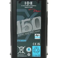 IDX Battery Chargers & Plates>System Technology DUO-C150P 145Wh High-Load Li-Ion V-Mount Battery