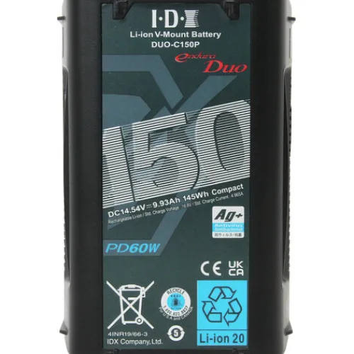 IDX Battery Chargers & Plates>System Technology DUO-C150P 145Wh High-Load Li-Ion V-Mount Battery