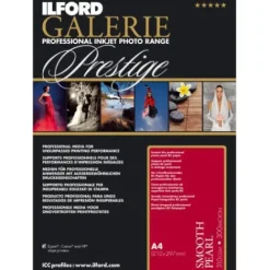 Ilford Paper>Galerie Prestige Smooth Pearl 310gsm Professional Inkjet Paper A4 250 Sheet