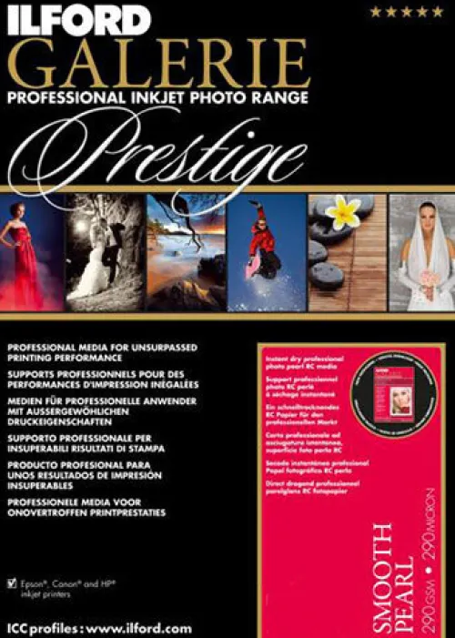 Ilford Paper>Galerie Prestige Smooth Pearl Inkjet Paper - Various Sizes - A4size 100Sheets
