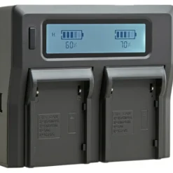 Jupio Battery Chargers & Plates>Dedicated Duo Charger with LCD for Canon BP-955/975 Batteries for Red Komodo