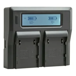 Jupio Battery Chargers & Plates>Dedicated Duo Charger with LCD for Canon BP-A30/BP-A60 Batteries