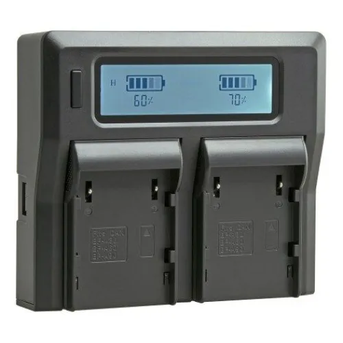 Jupio Battery Chargers & Plates>Dedicated Duo Charger with LCD for Canon BP-A30/BP-A60 Batteries