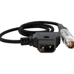 Kondor Blue Cables & Connectors>20 inch 50cm D-Tap to Female 6-Pin LEMO Braided Power Cable for RED DSMCC2 or DSMC3 V-Raptor & Komodo-X - Raven Black