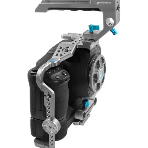 Kondor Blue Camera Cages & Rigs>BMPCC 6K Pro Battery Grip Cage with Top Handle - Space Grey