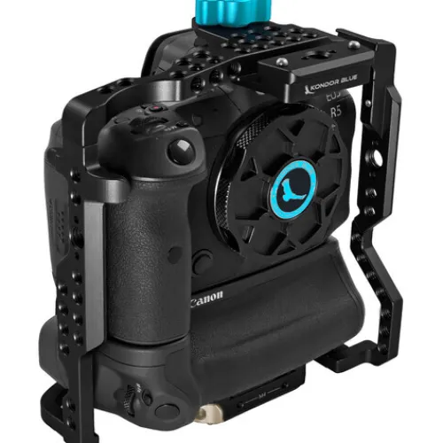 Kondor Blue Camera Cages & Rigs>Canon Arca R5/R6/R Battery Grip Cage (Without Top Handle) - Black