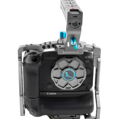 Kondor Blue Camera Cages & Rigs>Canon Arca R5/R6/R Battery Grip Cage with Top Handle - Space Grey