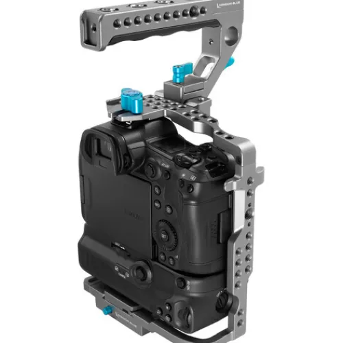 Kondor Blue Camera Cages & Rigs>Canon Arca R5/R6/R Battery Grip Cage with Top Handle - Space Grey