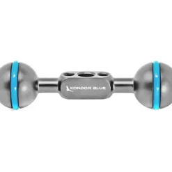 Kondor Blue Camera Cages & Rigs>Cine Magic Arm Extension Bar with Double Ball Heads - 4 Inch - Space Grey