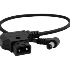 Kondor Blue Audio Cables & Adapters>38cm D-Tap to DC Right Angle Straight Cable for Canon C70/Atomos - Raven Black