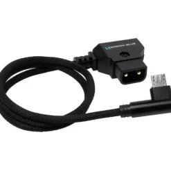 Kondor Blue Cables & Connectors>45.7cm D-Tap to Micro USB Right Angle for Nucleus Nano Unregulated Cable - Black