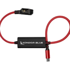 Kondor Blue Cables & Connectors>40cm D-Tap to USB C Power Delivery Cable for Mirrorless Cameras & Laptops - Cardinal Red