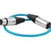 Kondor Blue Audio Cables & Adapters>45cm Male XLR to Female XLR Audio Cable for On-Camera Mics - Blue