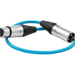 Kondor Blue Audio Cables & Adapters>45cm Male XLR to Female XLR Audio Cable for On-Camera Mics - Blue