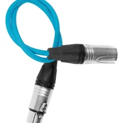 Kondor Blue Audio Cables & Adapters>45cm Male XLR to Female XLR Audio Cable for On-Camera Mics - Blue