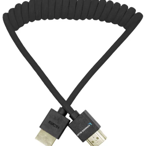 Kondor Blue Video Monitors & Accessories>Coiled Full HDMI Cable - 30-60cm - Black