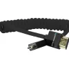 Kondor Blue Video Monitors & Accessories>Coiled Micro HDMI to Full HDMI - 30-60cm - Black