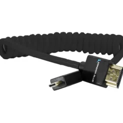 Kondor Blue Video Monitors & Accessories>Coiled Micro HDMI to Full HDMI - 30-60cm - Black
