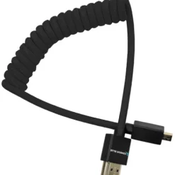 Kondor Blue Video Monitors & Accessories>Coiled Micro HDMI to Full HDMI - 30-60cm - Black