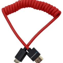 Kondor Blue Video Monitors & Accessories>Coiled Mini HDMI to Full HDMI 30-60cm - Cardinal Red