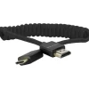 Kondor Blue Video Monitors & Accessories>Coiled Mini HDMI to Full HDMI - 30-60cm - Black