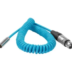 Kondor Blue Audio Cables & Adapters>Coiled Mini XLR to XLR for C70 & BMPCC4K/6K, 50.8 - 101.6cm - Blue