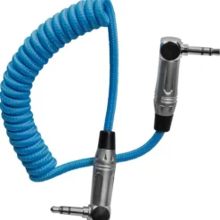 Kondor Blue Audio Cables & Adapters>Coiled 3.5mm Right Angle TRS Stereo Audio Cable - 30cm to 60cm