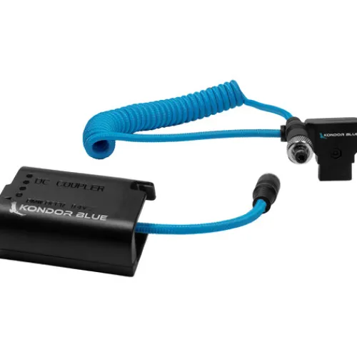 Kondor Blue Cables & Connectors>D Tap to Lumix S5 GH5 DMW-BLK22 Dummy Battery Cable - Blue