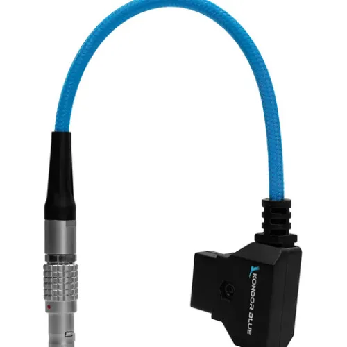 Kondor Blue Cables & Connectors>D-Tap to 2 Pin Lemo Female Adapter Cable for Teradek - 15.2cm - Blue
