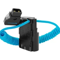 Kondor Blue Cables & Connectors>D-Tap to Canon LPE6 Dummy Battery Cable - Blue