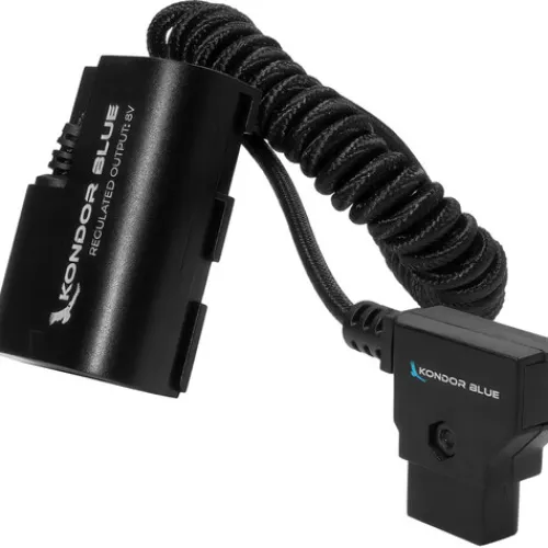 Kondor Blue Cables & Connectors>D-Tap to Canon LPE6 Dummy Battery Cable - Black