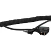 Kondor Blue Cables & Connectors>D-Tap to DC Right Angle Coiled Cable for Canon C70/Atomos - Raven Black