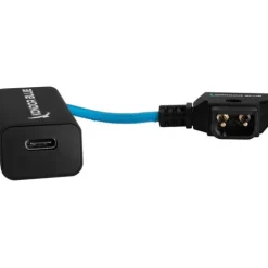 Kondor Blue Cables & Connectors>Female USB C PD to D-Tap Battery Charging Cable - 15.2cm - Blue