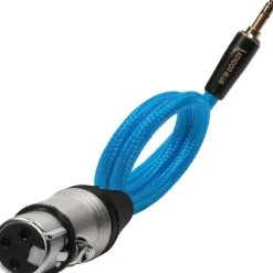 Kondor Blue Audio Cables & Adapters>Female XLR to 3.5mm Male Mini TRS Braided Cable - 33.7-43.1cm - Blue
