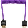 Kondor Blue Video Monitors & Accessories>Gerald Undone MK2 Coiled Full HDMI Cable - 30-60cm - Purple